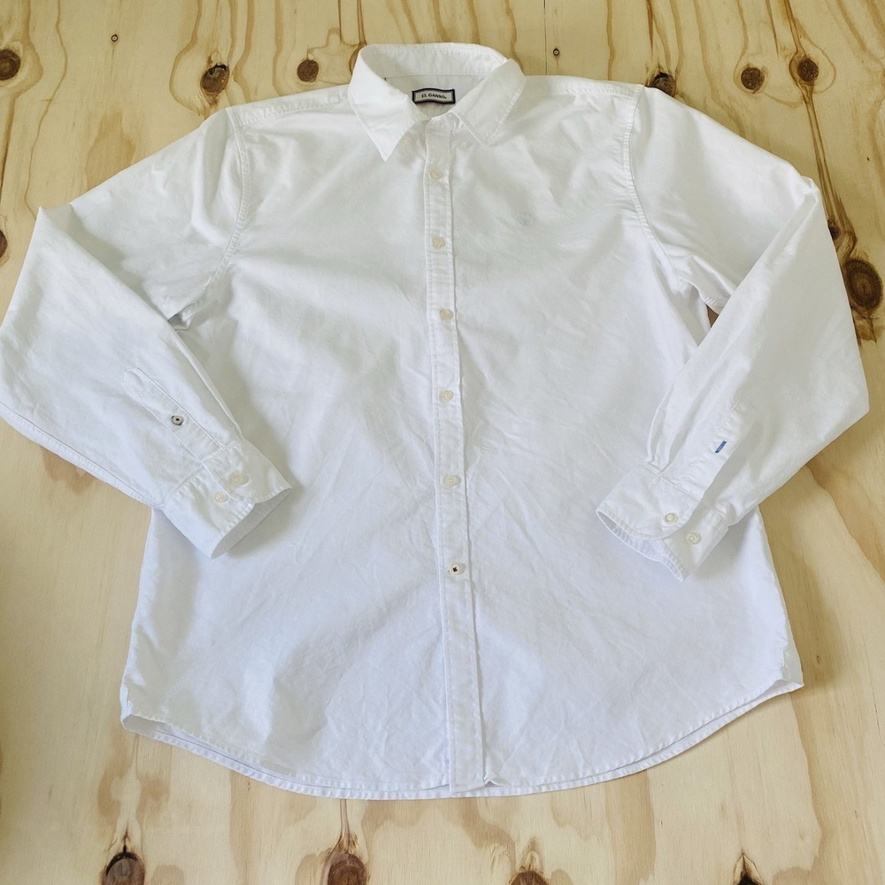 El Ganso Oxford White Shirt Men's Size XL Long Sleeve Button Up Shirt